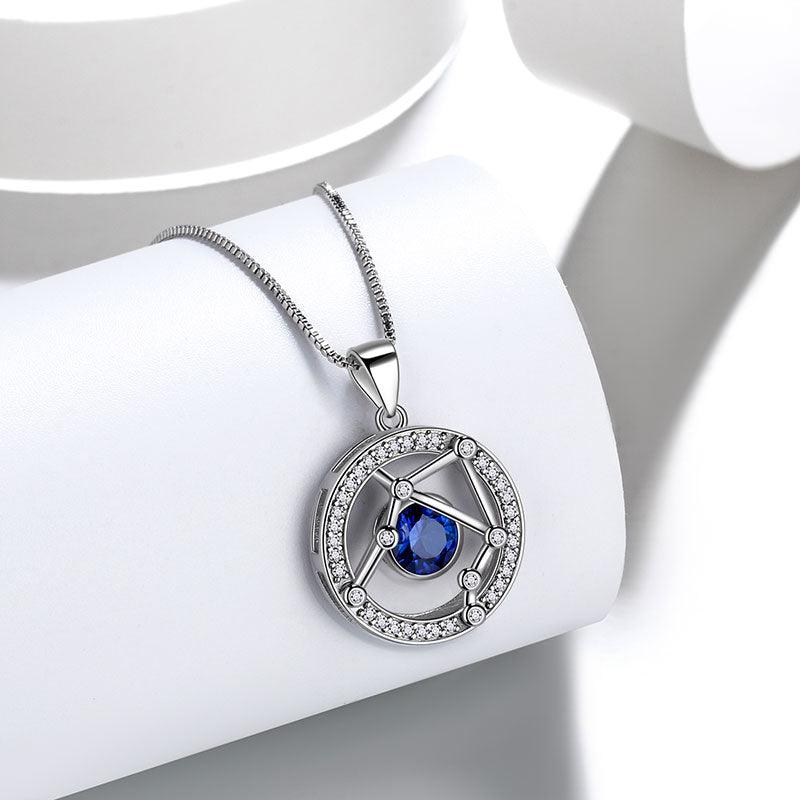 Tokyo Mart Zodiac Libra Necklace September Birthstone Pendant Jewelry Women Girls Birthday Gift