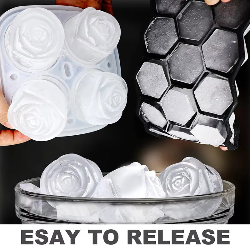 Tokyo Mart 3D Rose Ice Molds