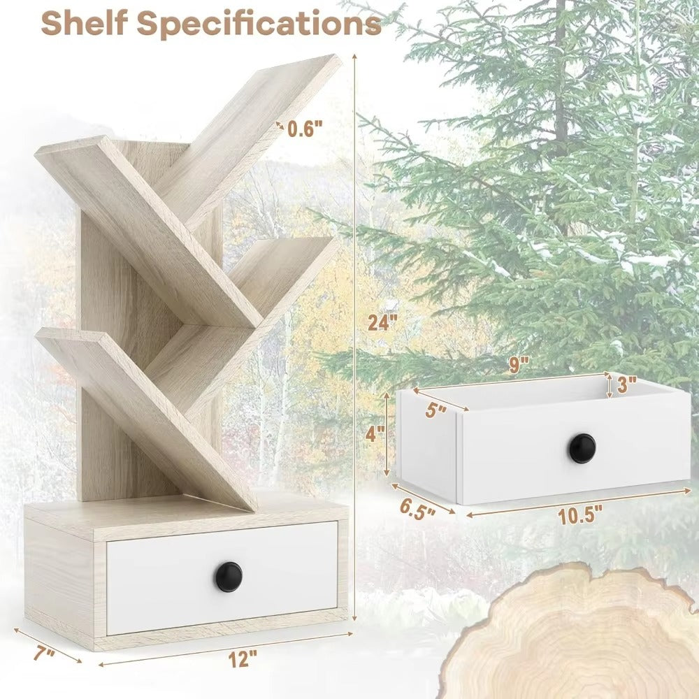 Tokyo Mart Wooden Tree Bookshelf