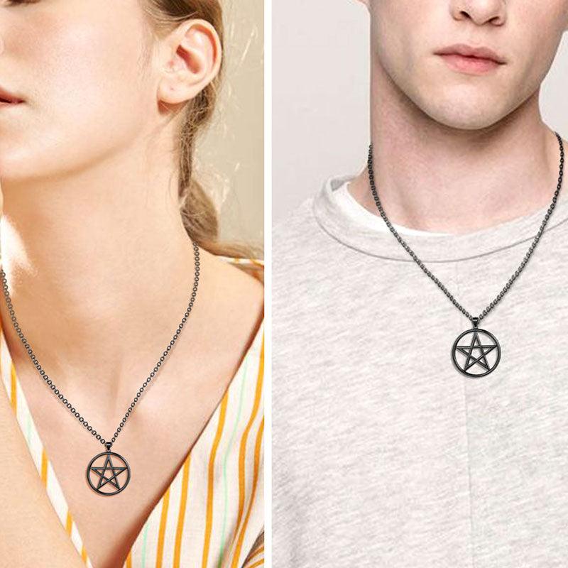 Tokyo Mart Women Pentagram Star Pendant Necklace Charm 925 Sterling Silver