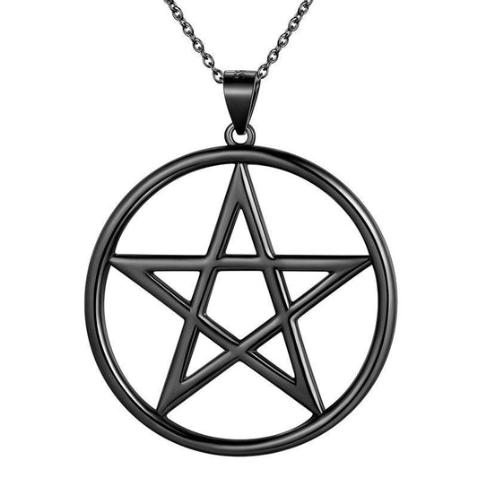 Tokyo Mart Women Pentagram Star Pendant Necklace Charm 925 Sterling Silver
