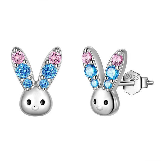 Tokyo Mart Bunny Rabbit Mini Animal Studs Earrings Jewelry Women Girls Gift 925 Sterling Silver