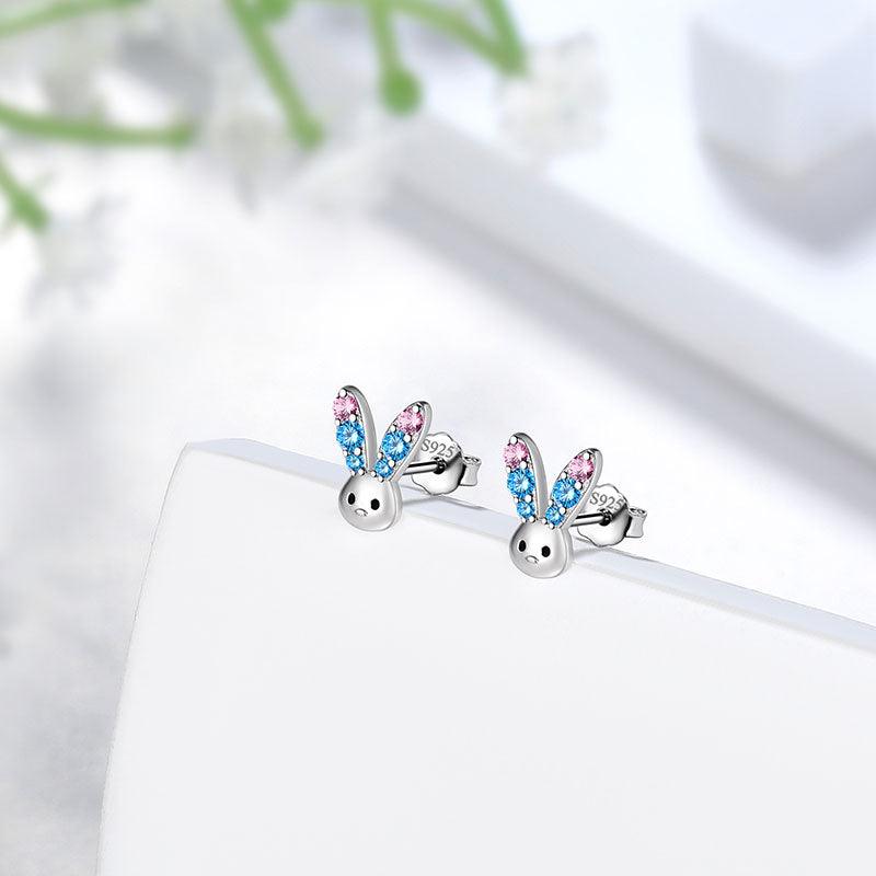 Tokyo Mart Bunny Rabbit Mini Animal Studs Earrings Jewelry Women Girls Gift 925 Sterling Silver