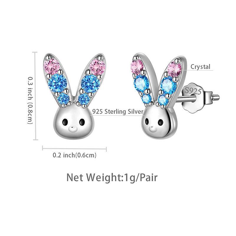 Tokyo Mart Bunny Rabbit Mini Animal Studs Earrings Jewelry Women Girls Gift 925 Sterling Silver