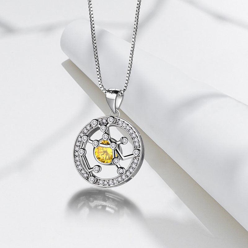 Tokyo Mart Zodiac Sagittarius Necklace November Birthstone Pendant Jewelry Women Girls Birthday Gift