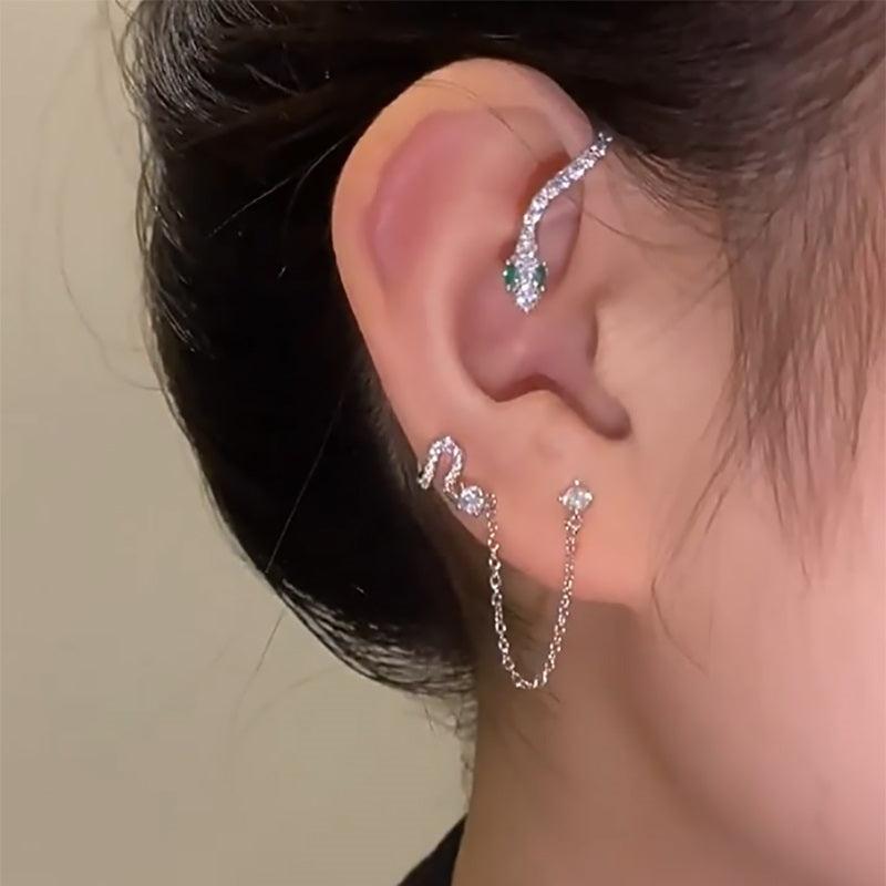 Tokyo Mart Women Snake Ear Cuffs Wrap Earrings Stud Jewelry