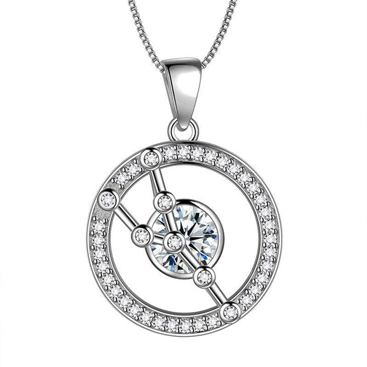 Tokyo Mart Zodiac Taurus Necklace April Birthstone Pendant Jewelry Women Girls Birthday Gift