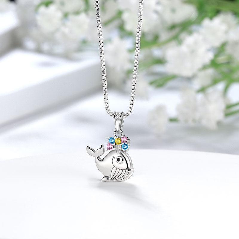 Tokyo Mart Whale Mini Animal Pendant Necklace Jewelry Women Girls Gift 925 Sterling Silver