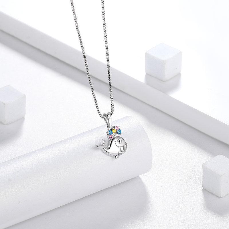 Tokyo Mart Whale Mini Animal Pendant Necklace Jewelry Women Girls Gift 925 Sterling Silver