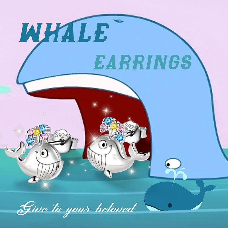 Tokyo Mart Whale Mini Animal Studs Earrings Jewelry Women Girls Gift 925 Sterling Silver