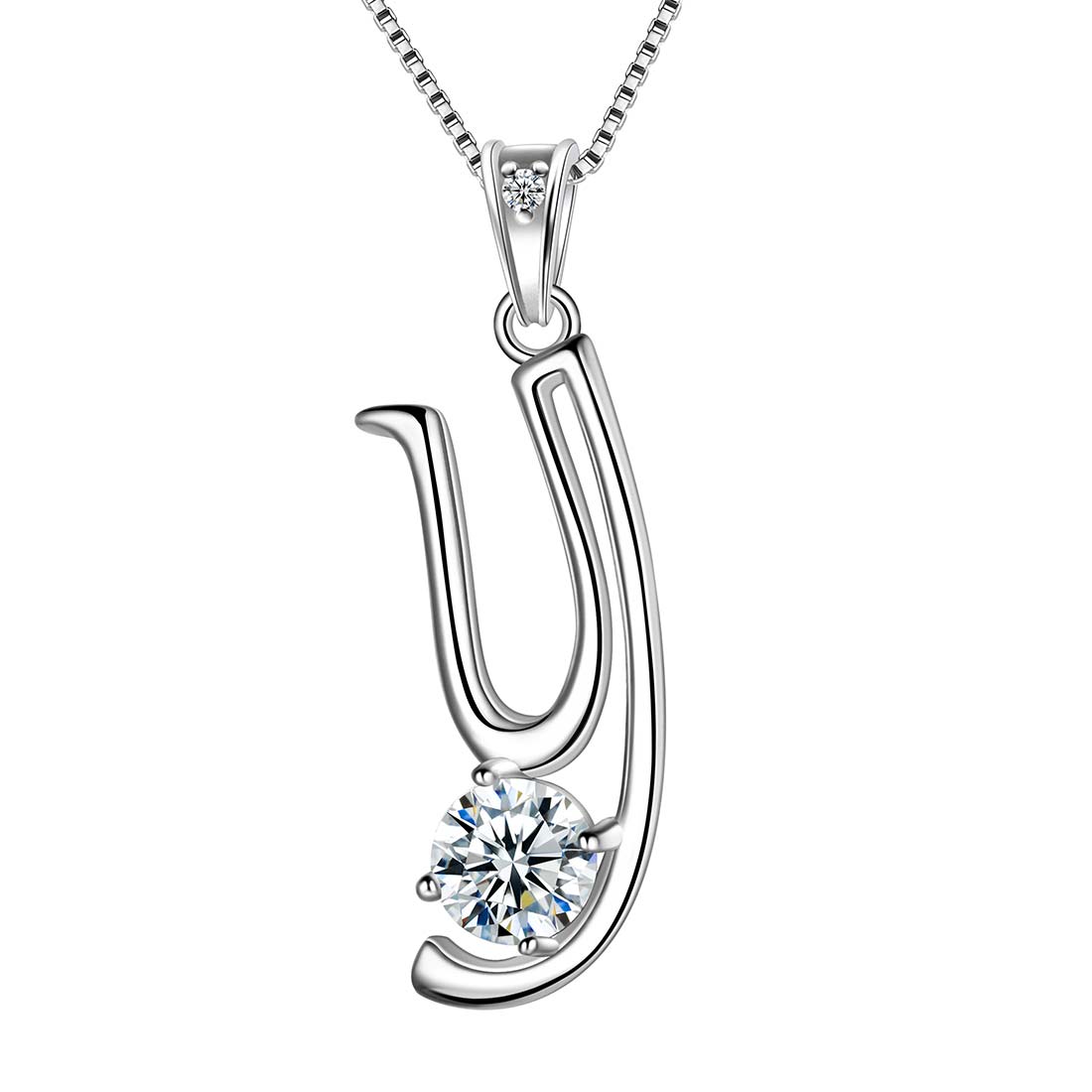 Tokyo Mart Women Initial Y Letter Pendant Necklace Girl Name Jewelry Gift 925 Sterling Silver