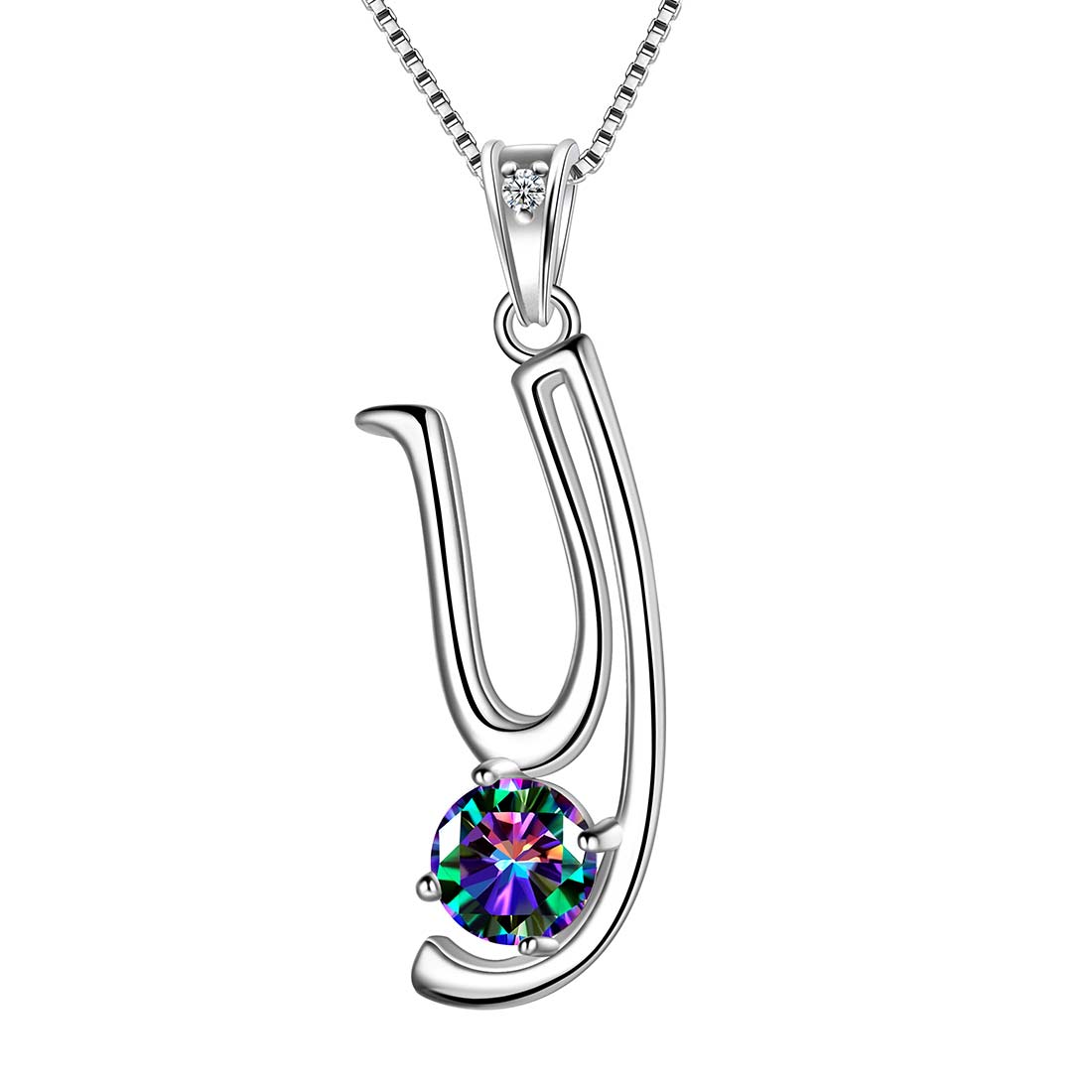 Tokyo Mart Women Initial Y Letter Pendant Necklace Girl Name Jewelry Gift 925 Sterling Silver