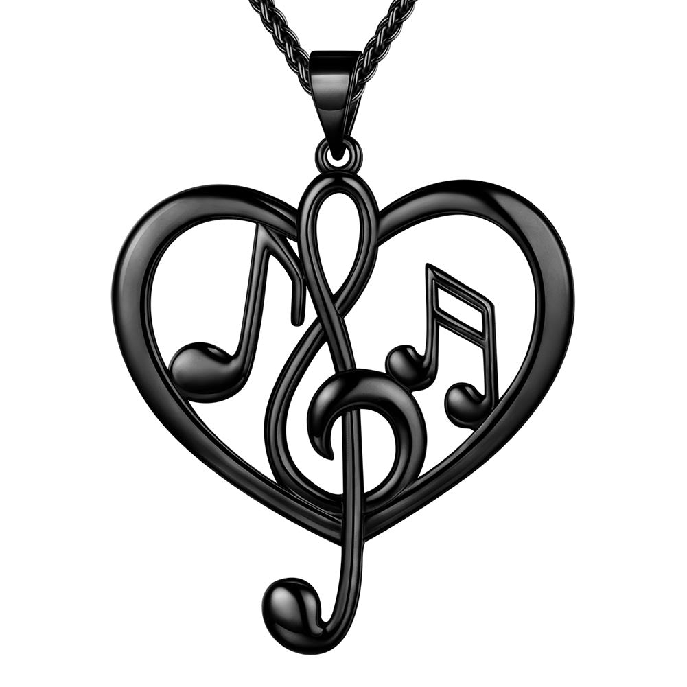 Tokyo Mart Women Musical Note Necklace Heart Treble Clef Music Note Pendant Jewelry Gifts for Music Lover